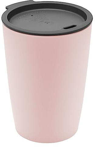 Magu Natur-Design Trinkbecher Coffee to Go Rosa ca. 310 ml aus einem Polymer aus natürlichen Materialien Mehrwegbecher Kaffeebecher