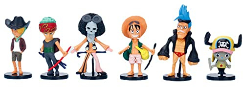 6 Stück ONE PIECE Torte Topper, Figuren Tortendeko, Torte Kinder, Geburtstag Kuchendekoration, Geburtstags Party liefert, Cupcake-Figuren, Cartoon-Tortenaufleger, Deko Torte Mädchen Junge