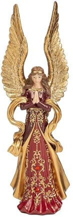 Lamart NOEL by Weihnachtsengel Weihnachtsdeko 32cm Rot Gold Polyresin