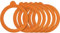 AMK® Replacement Rubber Seals Orange 6 Pack for Clip Top Jar Gaskets Preserving Canning Storage Airtight Rings Fits 0.35L 0.5L 1L 1.5L 2L Glass Jars Food Grade Kitchen Accessory Essential