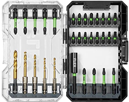 FLEX FAM10001-31 Schlagbohrer- und Antriebs-Bit-Set, 31-teilig