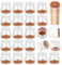 AUXHCYL Stuhlbeinkappen Rund, 24 Stück Transparent Stuhlbeinschoner, Schutzkappen für Stuhlbeine mit Filz, Chair Leg Floor Protectors für Hartholzböden, Runder 18-25mm und Quadratischer 13–21mm