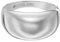 FOSSIL Damen-Edelstahlband Ringe, 8, Ankersilber