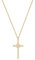 Jenosy Gold Cross Necklace for Women 18K Gold Plated Faith Necklace Cubic Zirconia Cross Pendant Dainty Rope Cross Chain Necklace Prayer Religious Jewelry Gift for Women Girls