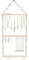 PHOENANCEE 3 Tier, Hanging Jewelry Necklace Organizer, Large Capacity Wall Mounted Jewelry Rack with 45 Hooks, Necklace Holder for Necklaces, Bracelets, Earrings, Pine Wood(Nature Wood)
