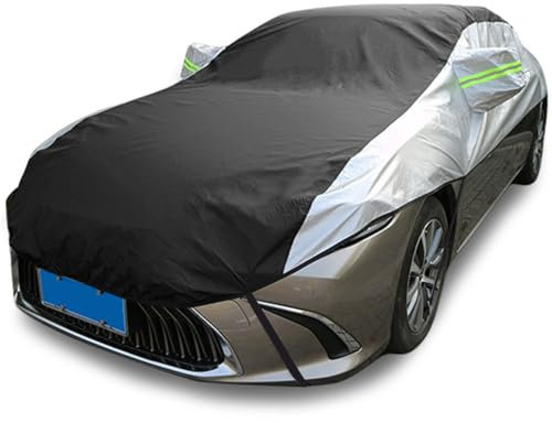 LinGkon Autoabdeckung Outdoor für VW Lupo 1998-2005,Auto Abdeckplane Wasserdicht Atmungsaktiv Sonne Staub Schutz, Autoabdeckung Halbgarage mit Reflektierenden Streifen