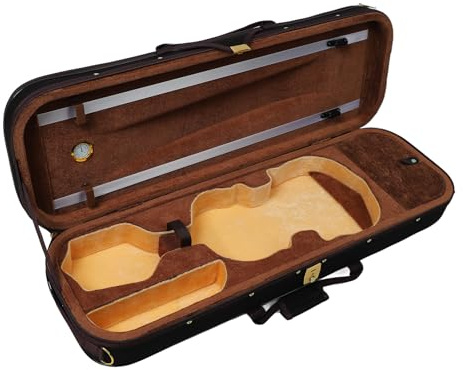 4/4 Size Violin Case, Violin Box with Hygrometer Hard Shell Storage Case Musical Instrument Protection