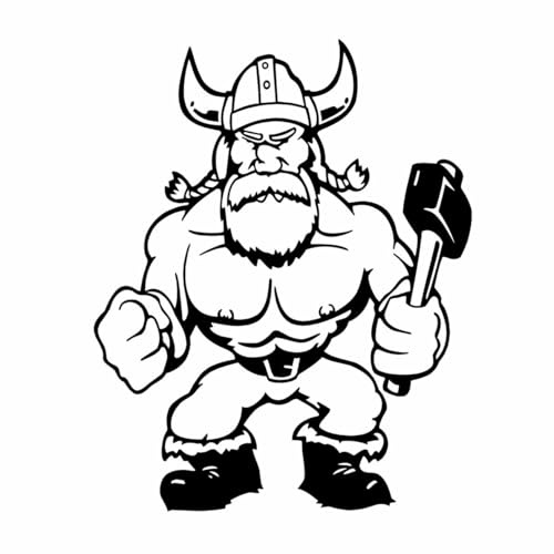 Viking Warrior Aufkleber Sticker 20 x 25 cm cm Aufkleber Silhouette für alle glatten Flächen in vielen Farben