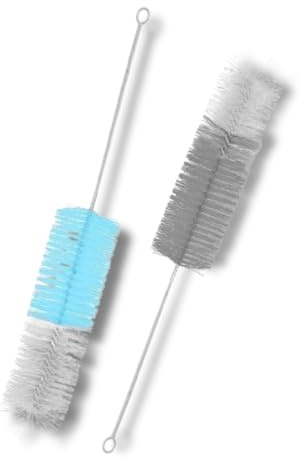 PARENCE.- Lot de 2 Brosses Goupillon à Poils Durs - Nettoyage Biberons ou Autres Bouteilles - Résistantes Coloris aléatoires)