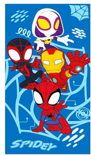 Aymax Kinder Strandlaken Strandtuch Handtuch Badetuch Duschtuch für Mädchen und Jungen Polyester 70x140 cm (Spidey)