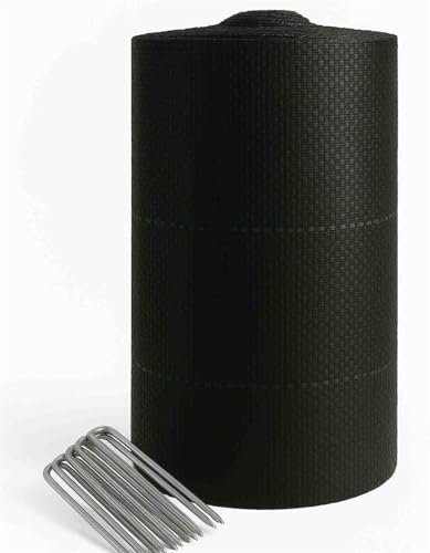 Jardin202 - Malla Antihierbas | Malla contra Malas Hierbas, Gramaje 110 Gramos Geotextil | Protección césped Artificial | Rollos Completos | 2 x 50 m + 100 Anclajes -