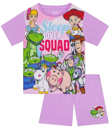 Disney Toy Story Pyjama, Mädchen Schlafanzug Mit Woody Und Buzz, Sommer Pyjama Für Kinder, Kurze Mädchen Schlafanzüge