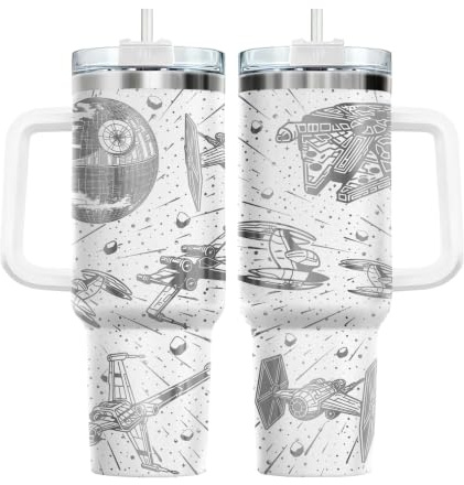 34HD Galaxy Spaceship Sci Fi 1134g Tumbler mit Henkel Sci Fi Fan Geschenk