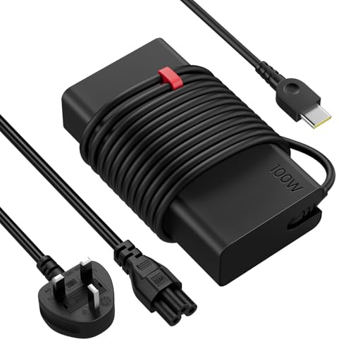 Chargeur Ultra-Fin 100 W USB‑C pour Ordinateur Portable Lenovo, avec câble de Recharge, Compatible avec Yoga 9, 9i, 7, 7i, Legion Go, modèles ADL100YLC3A et ADL100YDC3A