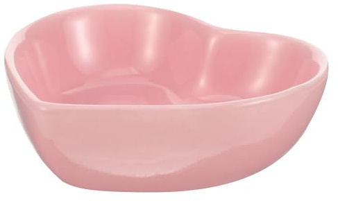 KESYOO Bol en céramique pour hamster nain en forme de cœur, bol antidérapant rose pour nourriture et eau, Mangeoire résistante pour lapins, écureuils et petits rongeurs