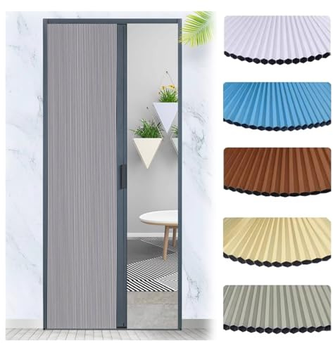 Sur Mesure Porte Accordéon Interieur, Portes Coulissantes Pliantes Intérieures Sans Perçage Pour Salle De Bains/douche/encadrements De Porte