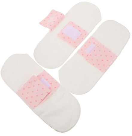 Protège-slips Réutilisables Lavables, Coton Blanc, 3 Pièces Femmes | Bouton-pression, Doux et Respirant, Usage Post-partum et Voyage, Lot de 3 Pièces