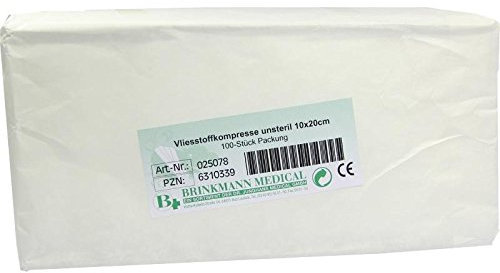 Vliesstoff-Kompressen 10x20 cm Unsteril 4fach