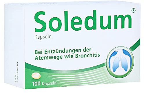 Soledum Kapseln | 100 Kapseln | Erkältungskapseln mit Cineol bei Erkrankungen der Atemwege wie Bronchitis, Sinusitis