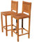 ASS 2Stück Teak Design Barhocker Barsessel Bistrohocker Bistrosessel Sessel Holzsessel Gartensessel Gartenmöbel Holz Modell: JAV-BIMA von