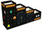 Quo Vadis - Collection : Pac man - SET 4 POTS CRAYONS MAGNETIQUES POT A CRAYONS - Pour ranger ses stylos, règles, ciseaux - En métal - Résistant et durable - Partie
