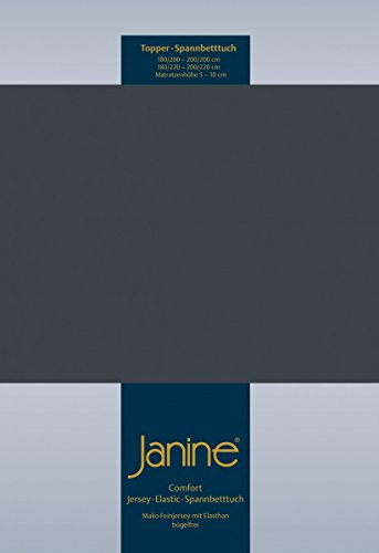 Janine 5001 Topper-Spannbetttuch Elastic 180/200 bis 200/220 cm Titan Fb. 78