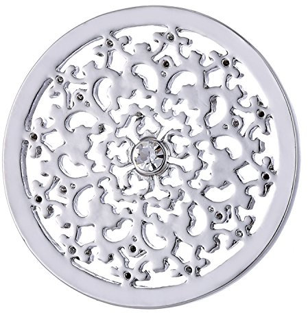 Morella Damen Coin 33 mm Natur Ornament Silber