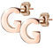 Bungsa BUCHSTABE G Ohrstecker Rosegold - BUCHSTABEN G Ohrring in Rosegold - Alphabet Ohrringe zum Stecken - aus Edelstahl - Ohrschmuck für Damen, Kinder & Herren