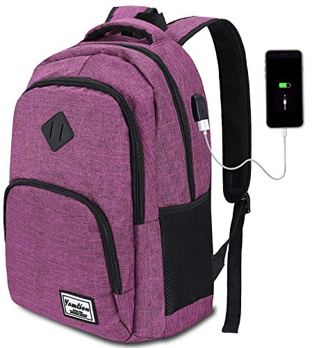 YAMTION - Mochila para adolescente y niña, para mujer, mochila para ordenador, clase de ocio de negocios, colegio escolar, escuela secundaria, trabajo universidad viajes a la escuela