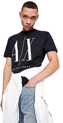 Armani Exchange Men's Icon Graphic T-Shirt Blue,XL