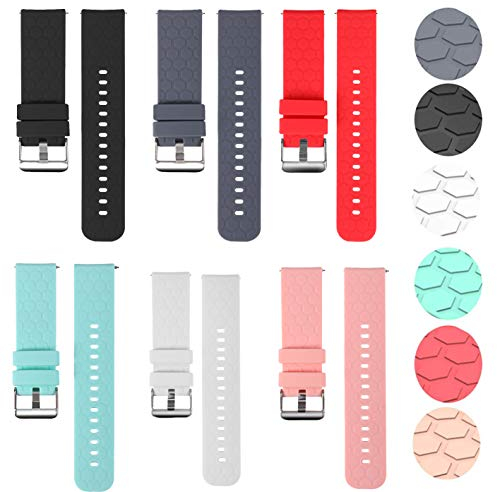 RuenTech Bracelet de Rechange en Silicone Compatible avec Garmin Vivoactive 4s/Vivomove 3s Compatible avec Montre Intelligente Vivoactive 4s/Vivomove 3s