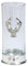Tumbler aus Glas, bleifrei, mit Hirschkopf-Emblem in Geschenkbox, 340 ml