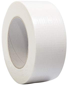 'Premium' Gewebeband | Panzerband | Gaffa Duct Tape | Reparaturband, 50mm x 50m, Farbe:weiß