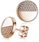 Rosegold Ohrstecker rund - Damen aus Sterling-Silber vergoldet mit Zirkonia SO-452-Rose