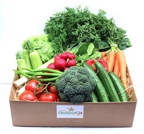 Obstprofi24 - Klassische Gemüsebox-Gemüsekiste aus einer besten Auswahl an reifem saisonalem Salat und Gemüse