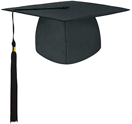 Tibroni Bachelor Hut Doktorhut Graduation Hat Absolventenhut in Schwarz, Graduation Cap, Abschluss Master Hut, Abitur Geschenke für Abschlussfeiern vom Studium, Universität, Hochschule, Abitur