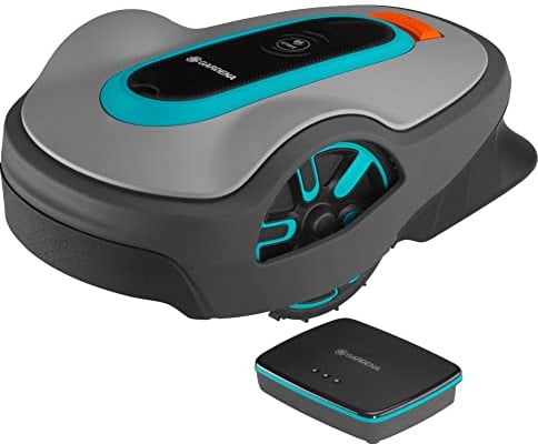 Gardena Robot cortacésped Smart SILENO City 500 m²: tecnología Lona AI, Control con aplicación, SensorControl, para Pendientes máx. 35 por ciento, Incl. Pasarela Inteligente, versión ES (19602-74)