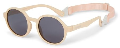 Dooky Original Fiji runde Sonnenbrille für Mädchen und Jungen, geeignet für Kleinkinder und Babys, UV-A & UV-B Schutz, bruchsicheres Glas mit einstellbarem & abnehmbarem Band, Cappuccino