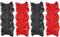 4 Pcs Arm Strumpfbänder für Männer Ärmel Strumpfbänder 20er Jahre Armband Strumpfband Roaring 1920er Jahre Kostüme Zubehör Klassische Casino Händler Armband, schwarz / rot, Einheitsgröße