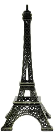 AOLI Retro Paris Eiffelturm Modell Home Desk Bronze Metall Statue Figur Zubehör Dekor (10 cm)