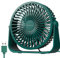 TriPole USB Desk Fan, 3 Speeds Adjustable Strong Wind Table Fan, 360° Rotation Mini Personal Fan, 5.5 Inch Portable Cooling Fan for Desktop Office Home Bedroom Outdoor Camping, 5ft Cable, Dark Green