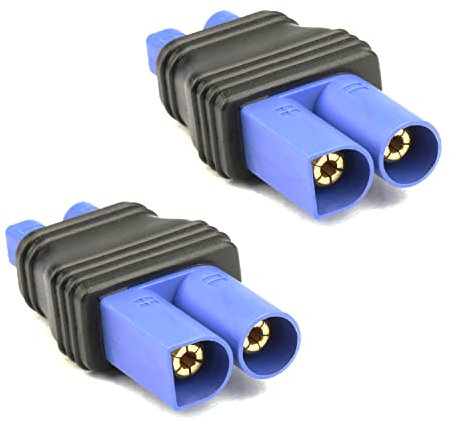 WOODGUILIN EC5-Stecker auf EC3-Buchse,EC5-EC3 Steckeradapter,für RC Helikopter,Quad-Rotor-Flugzeug Akkustecker Adapter (2 Stück EC5-EC3) Blue