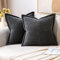 MIULEE 2er Set Kordsamt Kissenbezüge Samtkissen Weich Dekokissen Dekorativ Kissenbezug Modern Kissenhülle Sofakissen Zierkissen Couchkissen für Wohnzimmer Schlafzimmer Dunkelgrau 50x50 cm