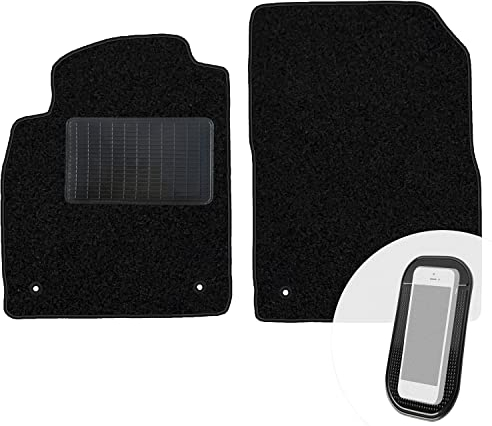 moto-MOLTICO Vorne Fußmatten Auto Velours Autoteppiche Schwarz Automatten Set 2-teilig passend für Opel Astra J 2009-2015