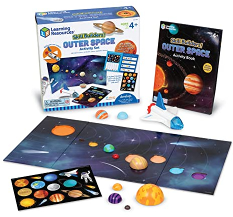 Learning Resources Kit d’activités de l’espace Skill Builders, activités d’apprentissage préscolaire, science préscolaire, livre d’activités, jouets STEM, jouets scientifiques de la petite enfance, 4+