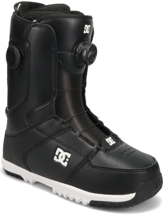 DC Shoes Men's Control BOA Snowboard Boots - Micro-Adjustable Stable Snowboarding Boot with Lightweight Multi-Layer Liner & Molded Insole - Black/Black/White, 10