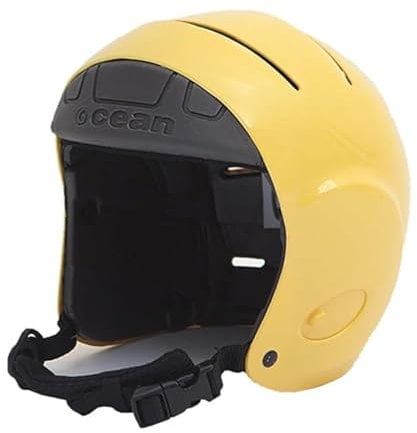 OCEAN Dolphin Casco de Kitesurf, Surf, Wing Foil y Deportes de Agua Unisex Amarillo S/M (540 mm - 575 mm)