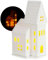 COM-FOUR® Photophore en Porcelaine - Église en Porcelaine Mate avec Pied pour Bougie Chauffe-Plat - Phare - Décoration de pièce élégante en Forme d'église (18,5 cm)