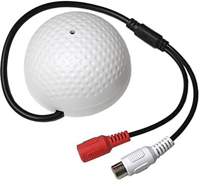 Guindxan Microphone de surveillance audio - Microphone de surveillance audio - Microphone sonore intégré - Préampli filaire pour caméra de surveillance CCTV IP