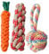 Wefine Puppy Chew Toys - 100% Natural Cotton Rope for Small & Medium Dogs (3 PCS)